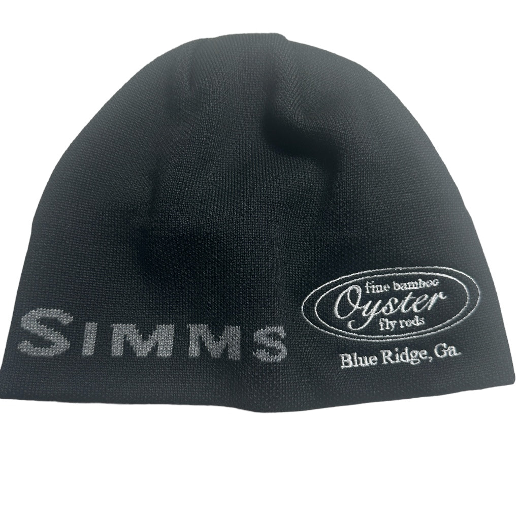 Simms everyday beanie: Black with Oyster logo
