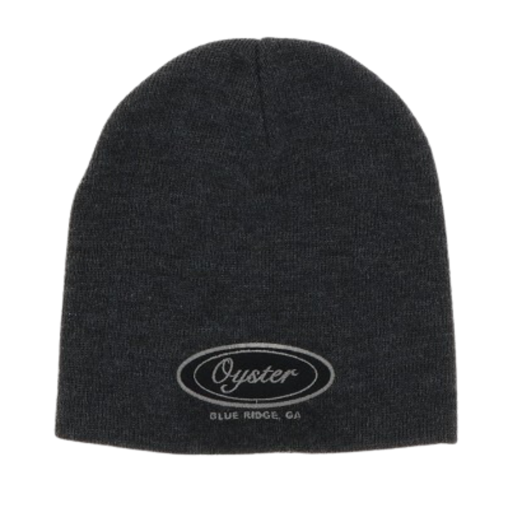 Legacy Charcoal Non-Cuff Beanie With Oyster Logo