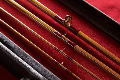 8' 6wt bamboo fly rod with silver line guides. 