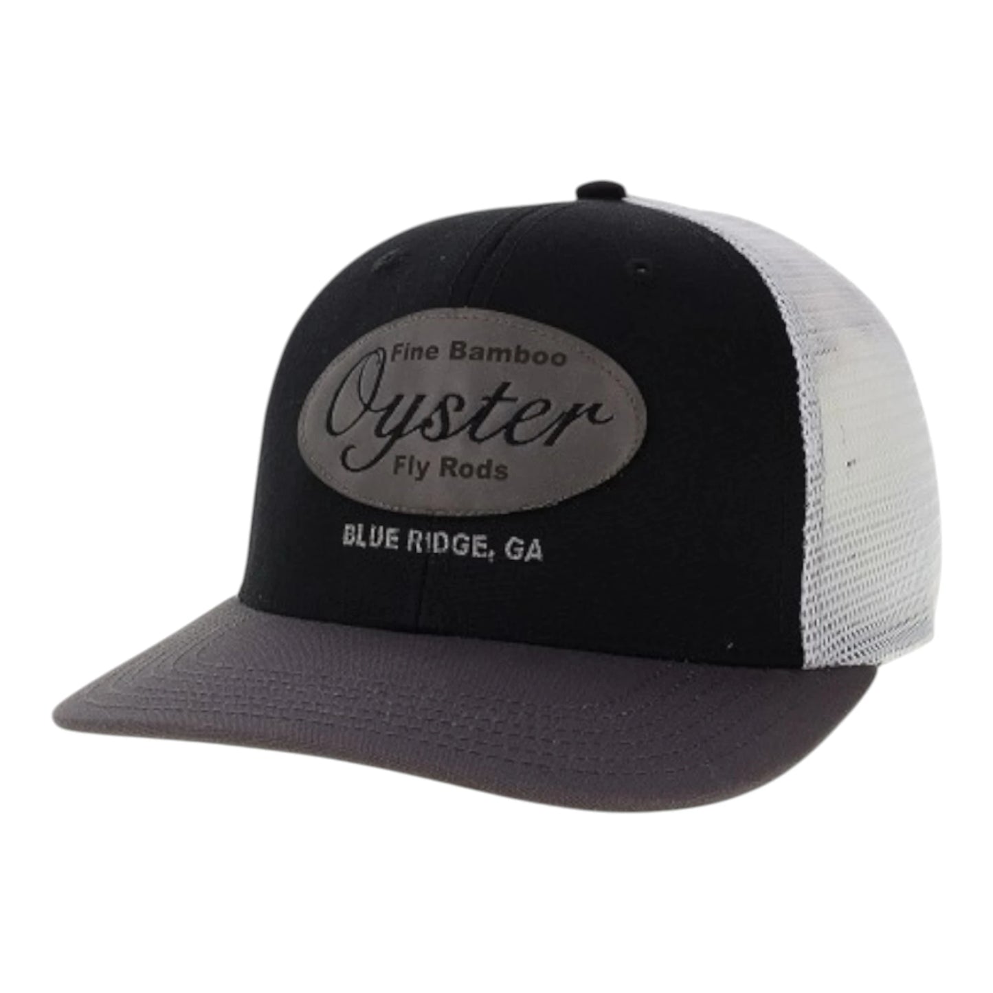 Black and Grey Legacy Mid-Pro Trucker Hats with Oyster leather patch