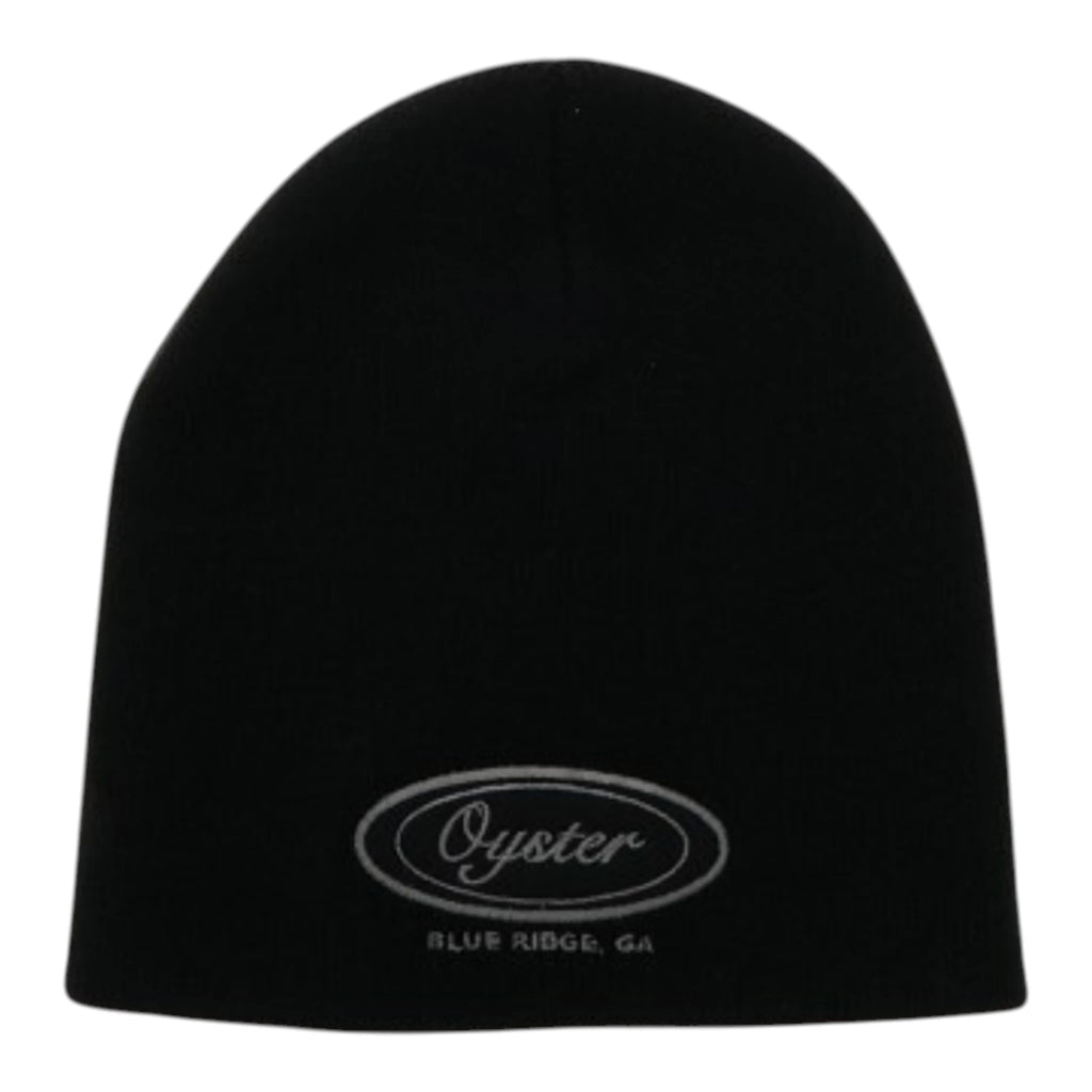 Legacy Black Non-Cuff Beanie With Oyster Logo