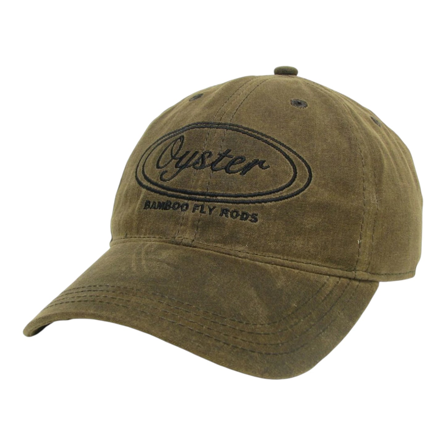 Dark Brown Oil Cloth Legacy 6-Panel Hat With Embroidered Oyster Logo