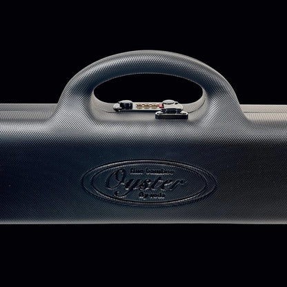 Rigid bamboo fly rod carrying case with lock from Oyster Bamboo. 