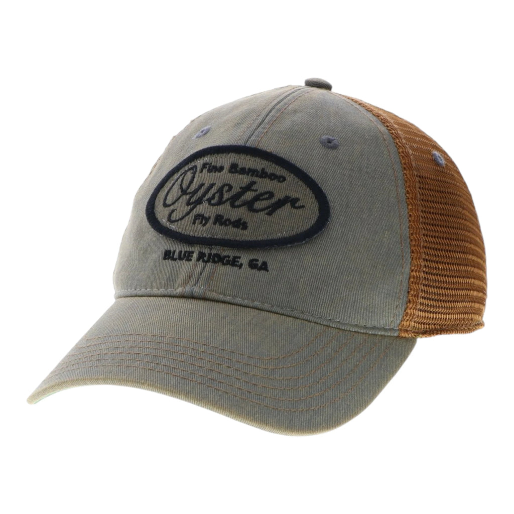 Grey/copper Legacy Old Favorite Trucker Hat with Oyster patch