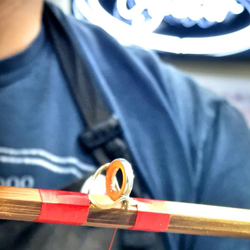 oyster bamboo fly rod making class wrapping day