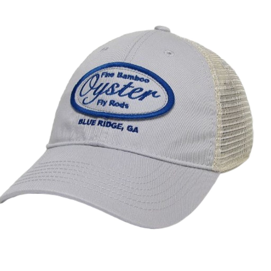Oyster Bamboo Trucker Hat - Silver / Royal Blue