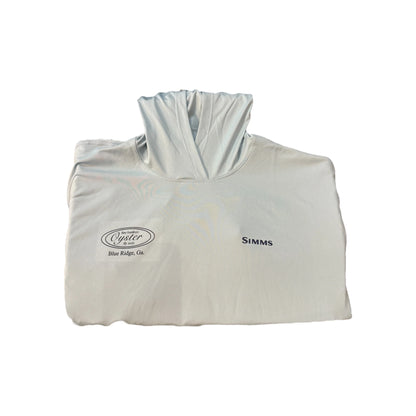 Simms tech Artist Edition hoody with tarpon design and Oyster fly rods logo.