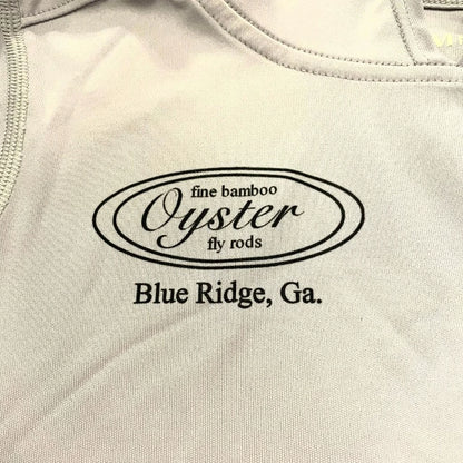 Simms Kid's Solar Tech Hoody in sterling featuring Oyster fly rods logo.
