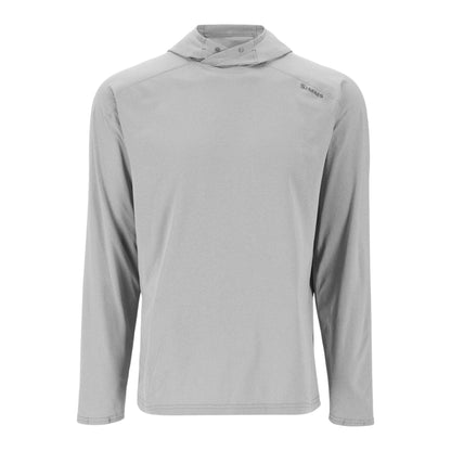 Simms Solarflex hoody in overcast. Lightweight men's hoody with thumbholes.