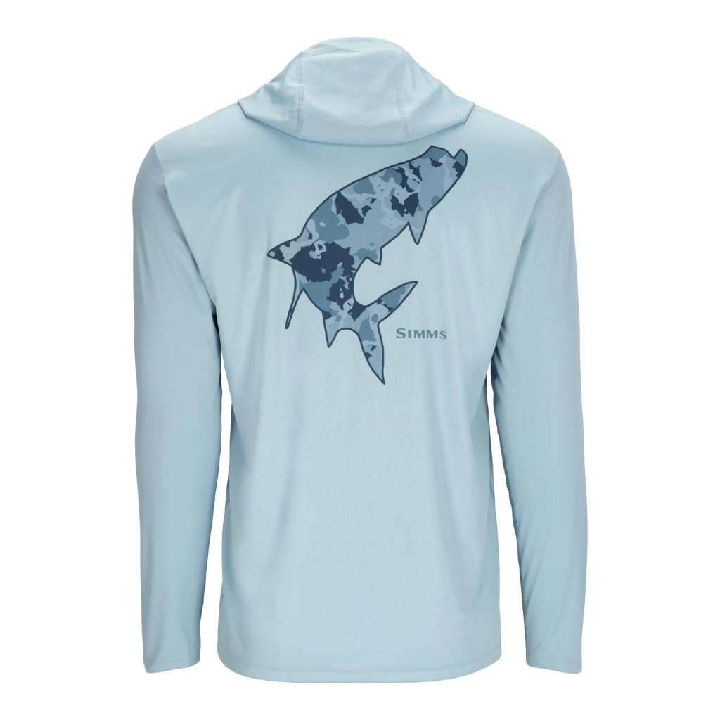 Simms tech Artist Edition hoody with tarpon design.