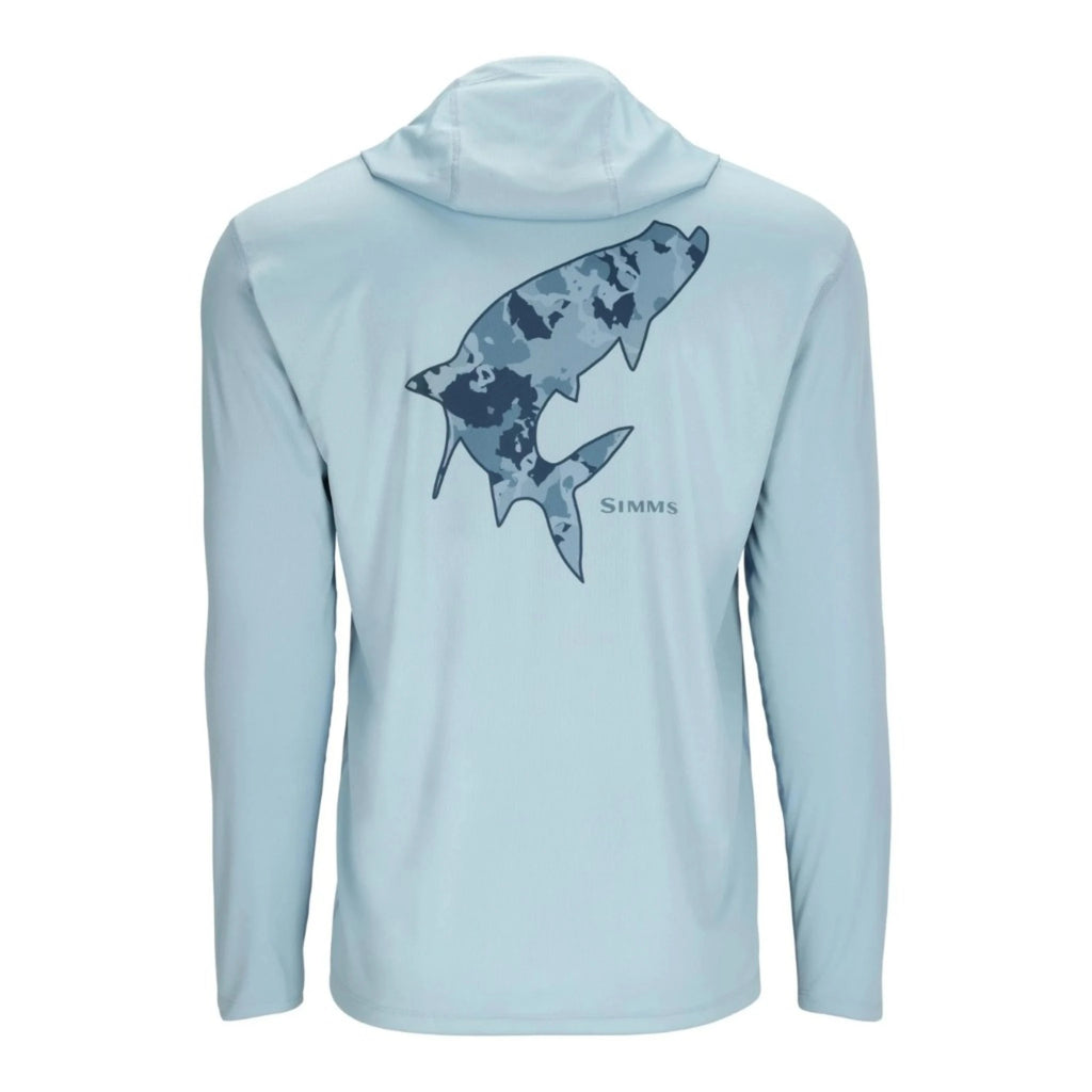 Simms tech Artist Edition hoody with tarpon design.
