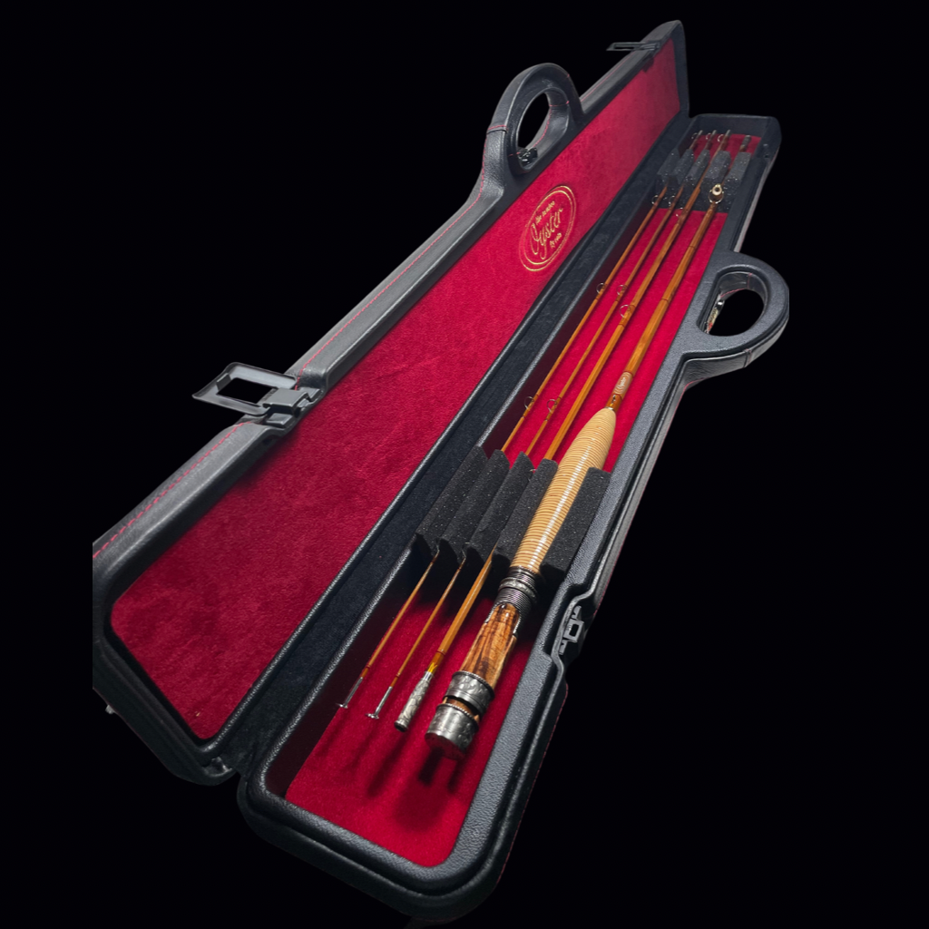 Oyster Bamboo Rod Case: Leather Presentation