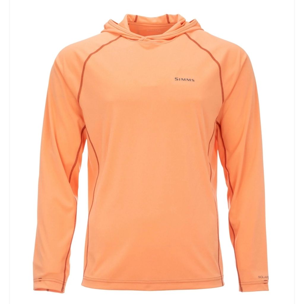 Simms SolarFlex solid hoody for sale at oyster bamboo fly rods with logo