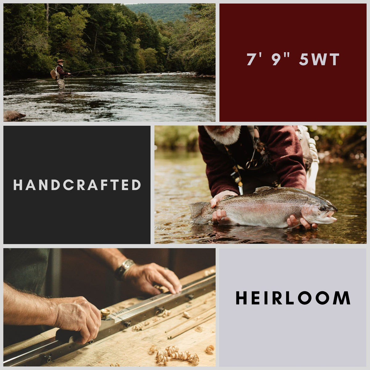 7'9" 5wt Bamboo Fly Rod Oyster Signature Series