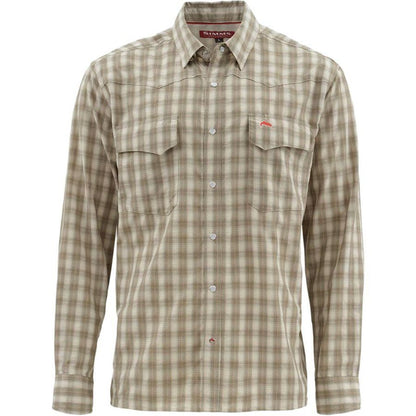 Simms Big Sky Long Sleeve Shirt in canteen plaid.