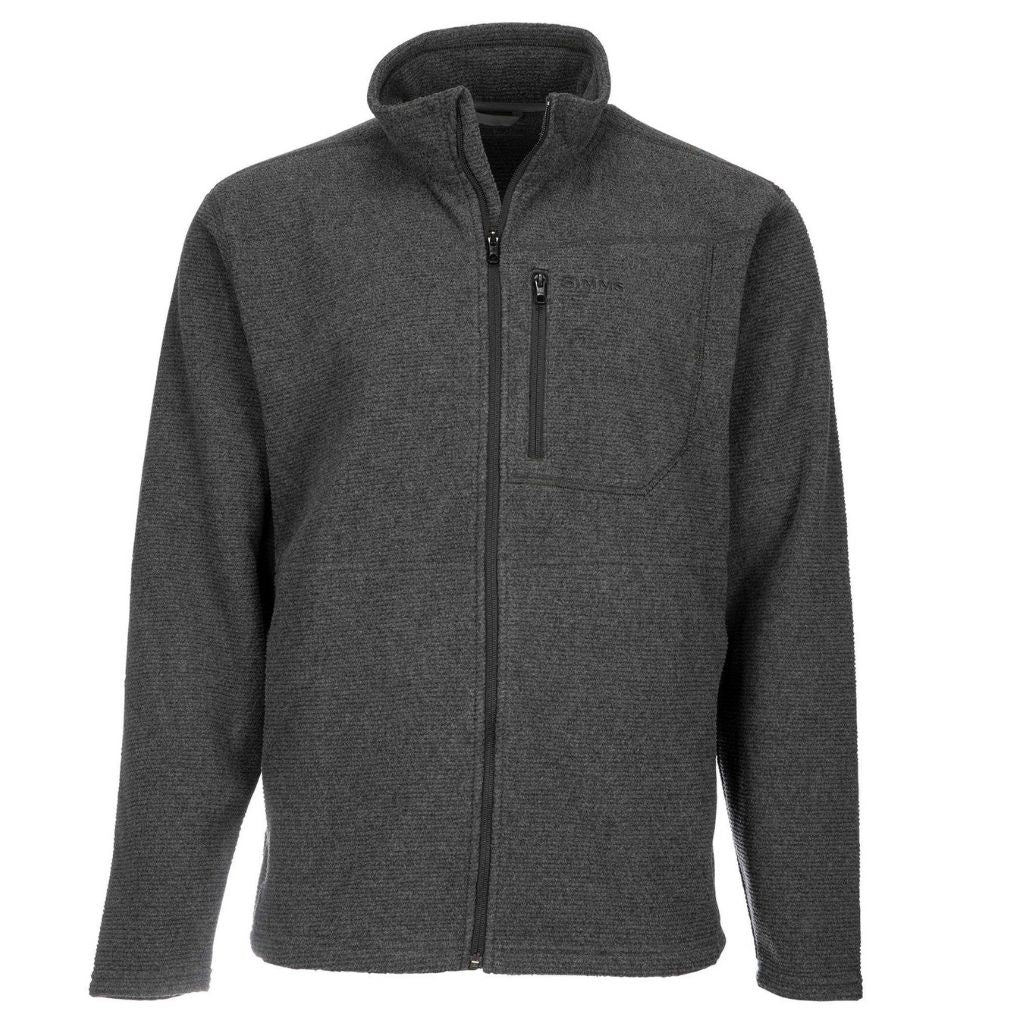 Simms Rivershed Full Zip in black.